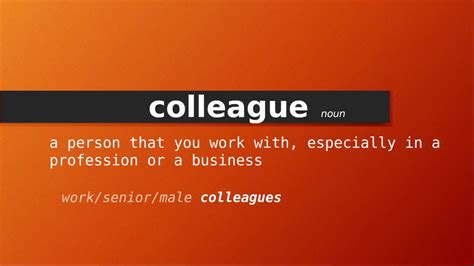 collègue traduction|office colleague meaning.